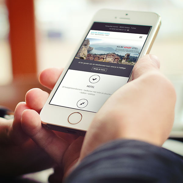Hotel Kilim - mobielvriendelijke website
